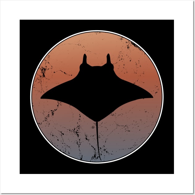 Manta Ray Wall Art by NicGrayTees